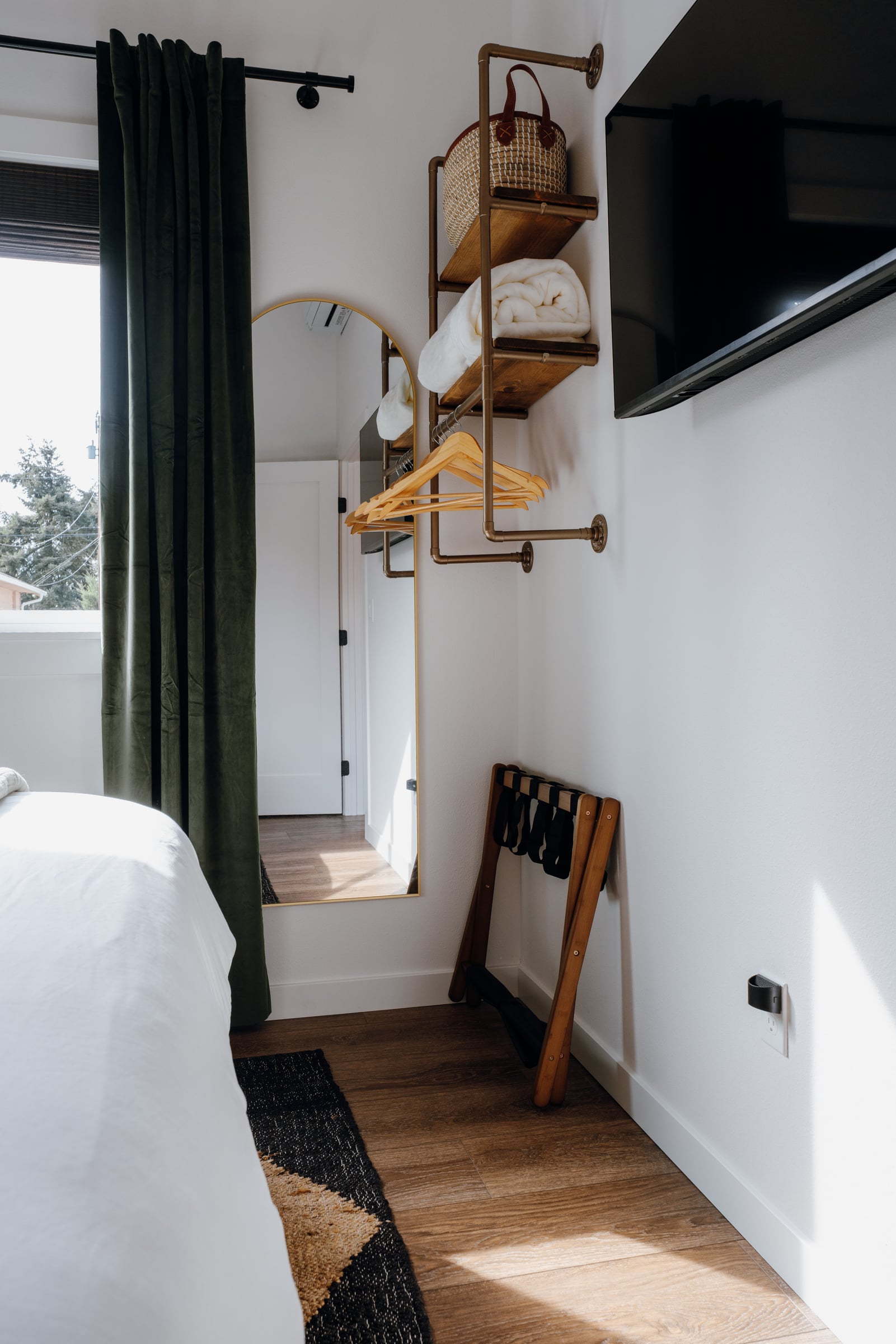 Timber room closet